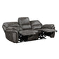 8517GRY*2PW - 2pc Set: Sofa, Love (Power)