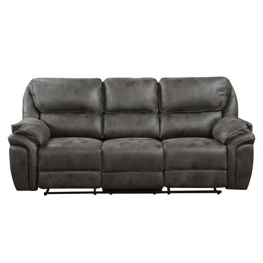 8517GRY-3 - Double Reclining Sofa