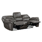 8517GRY*2 - 2pc Set: Sofa, Love
