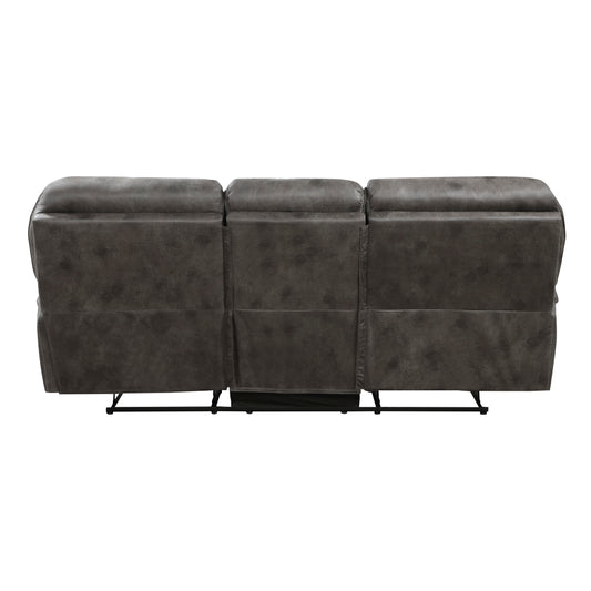 8517GRY-3 - Double Reclining Sofa