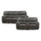 8517GRY*2PW - 2pc Set: Sofa, Love (Power)