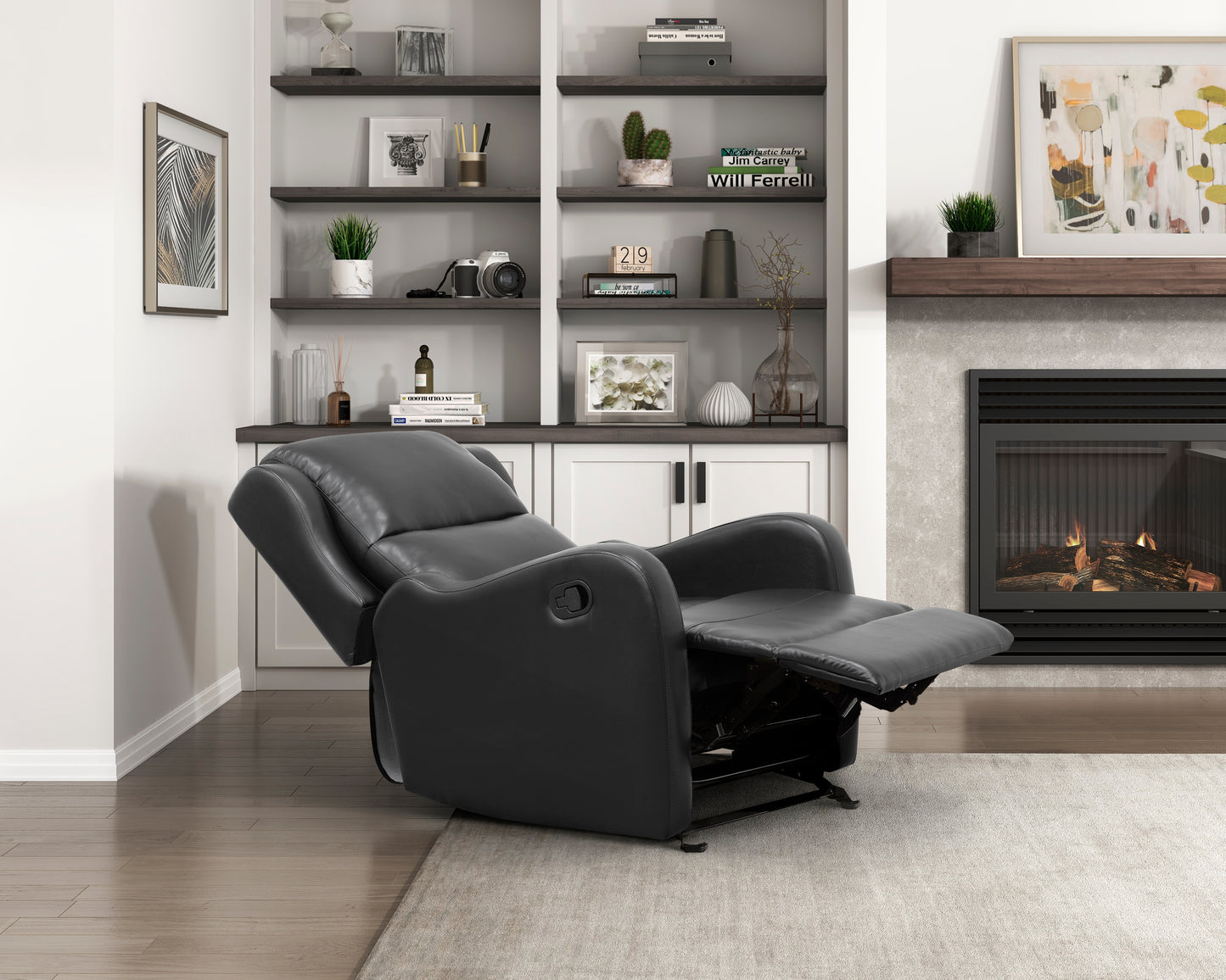 8527BLK-1GD - Glider Reclining Chair