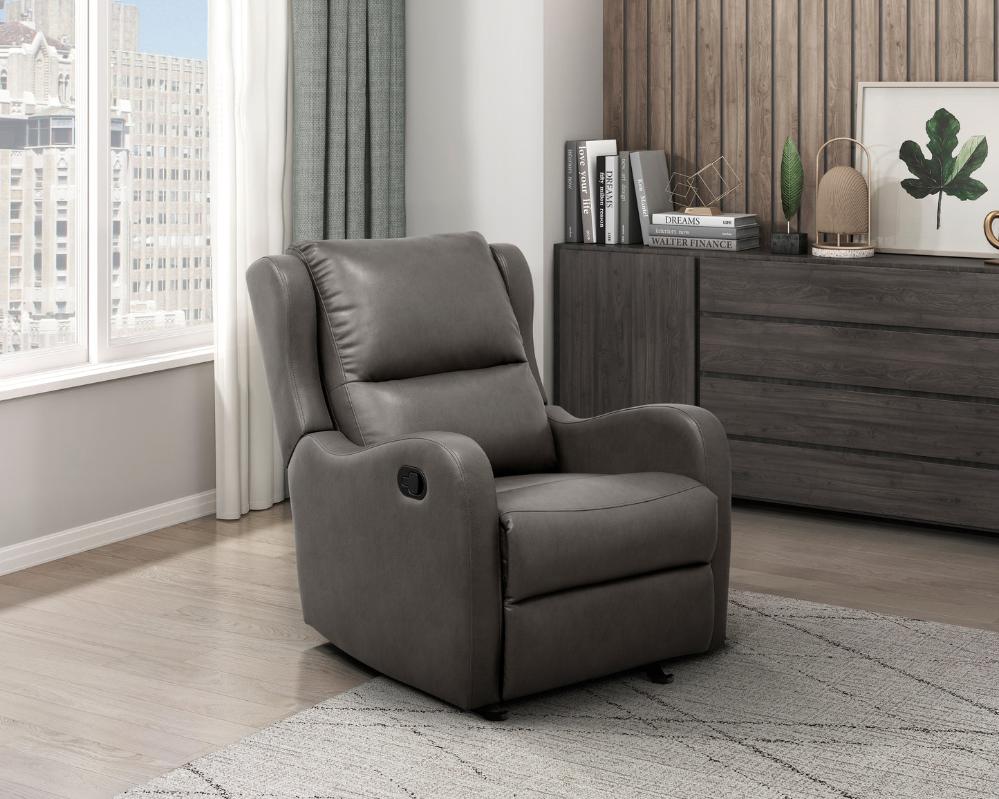 8527GRY-1GD - Glider Reclining Chair
