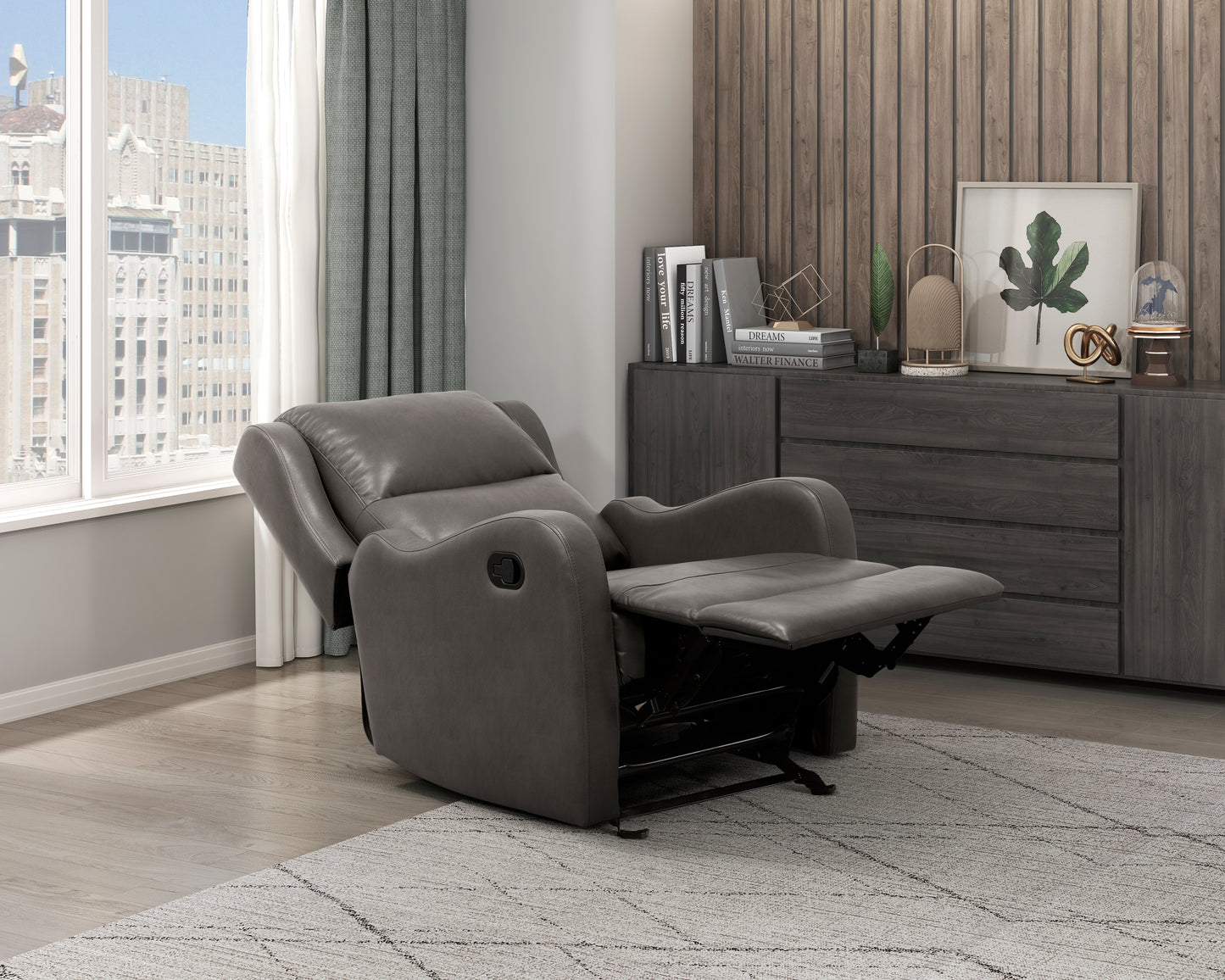 8527GRY-1GD - Glider Reclining Chair