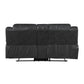 8538BK-2 - Double Reclining Love Seat with Center Console