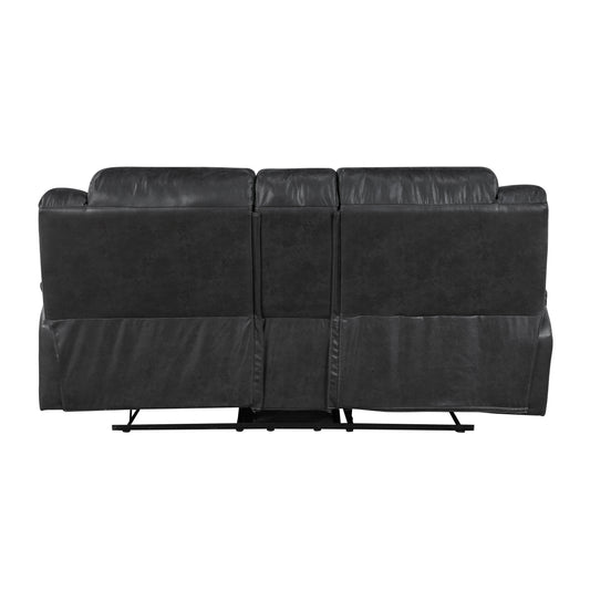 8538BK-2 - Double Reclining Love Seat with Center Console
