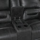 8538BK-2 - Double Reclining Love Seat with Center Console