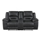 8538BK*2 - 2pc Set: Sofa, Love
