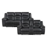 8538BK*2 - 2pc Set: Sofa, Love