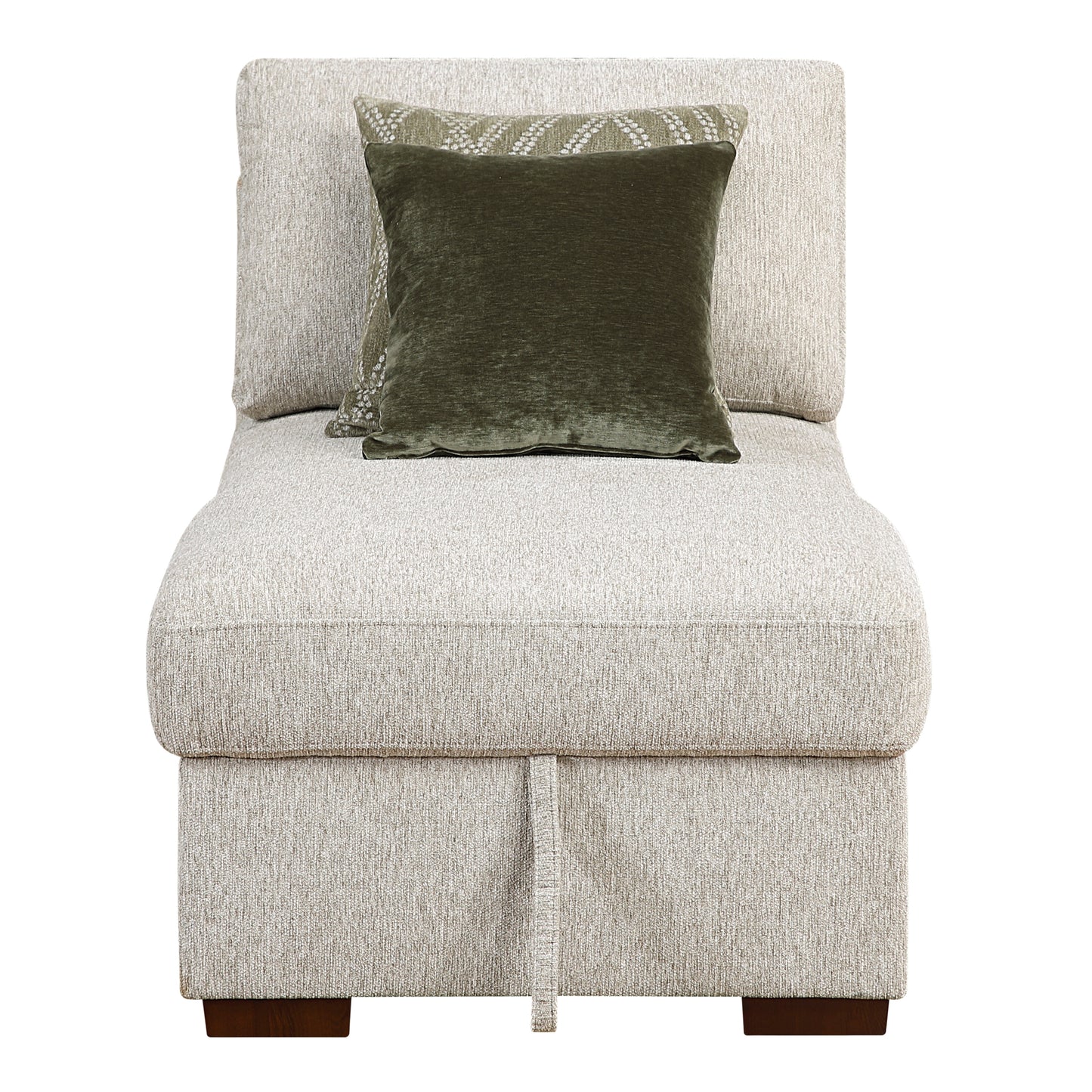 8548-VCCL - Armless Convertible Storage Chaise with Click Motion Back