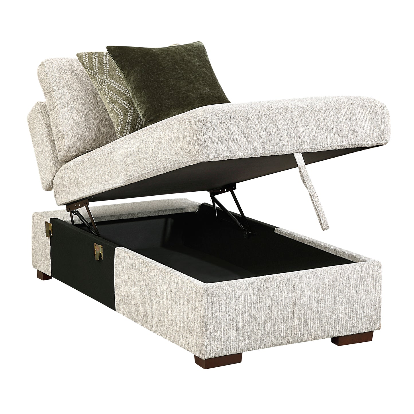 8548-VCCL - Armless Convertible Storage Chaise with Click Motion Back