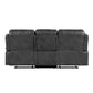 8549GRY-3 - Double Reclining Sofa with Center Drop-Down Cup Holders, Receptacles and USB Ports