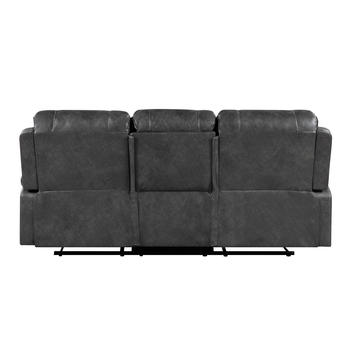8549GRY-3 - Double Reclining Sofa with Center Drop-Down Cup Holders, Receptacles and USB Ports
