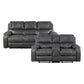 8549GRY*2 - 2pc Set: Sofa, Love