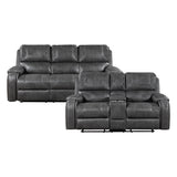 8549GRY*2 - 2pc Set: Sofa, Love