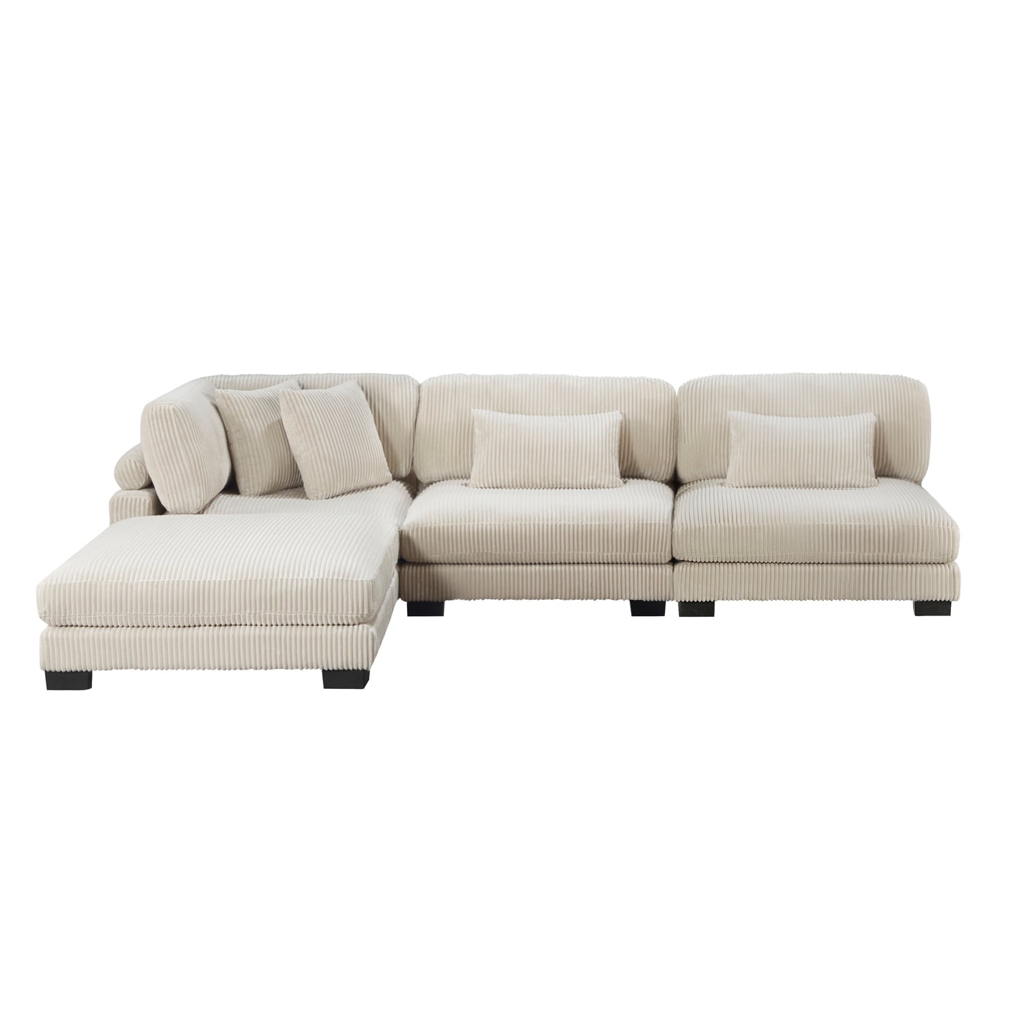 8555BE*2AC1CROT - (4)4-Piece Modular Sectional with Ottoman