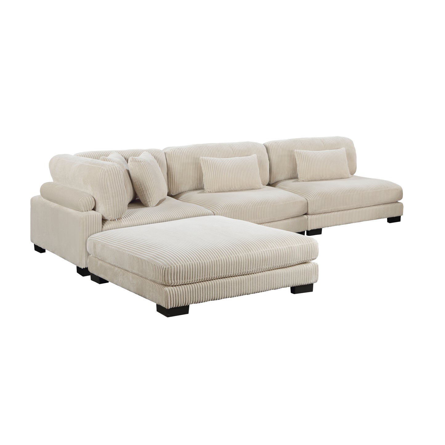 8555BE*2AC1CROT - (4)4-Piece Modular Sectional with Ottoman