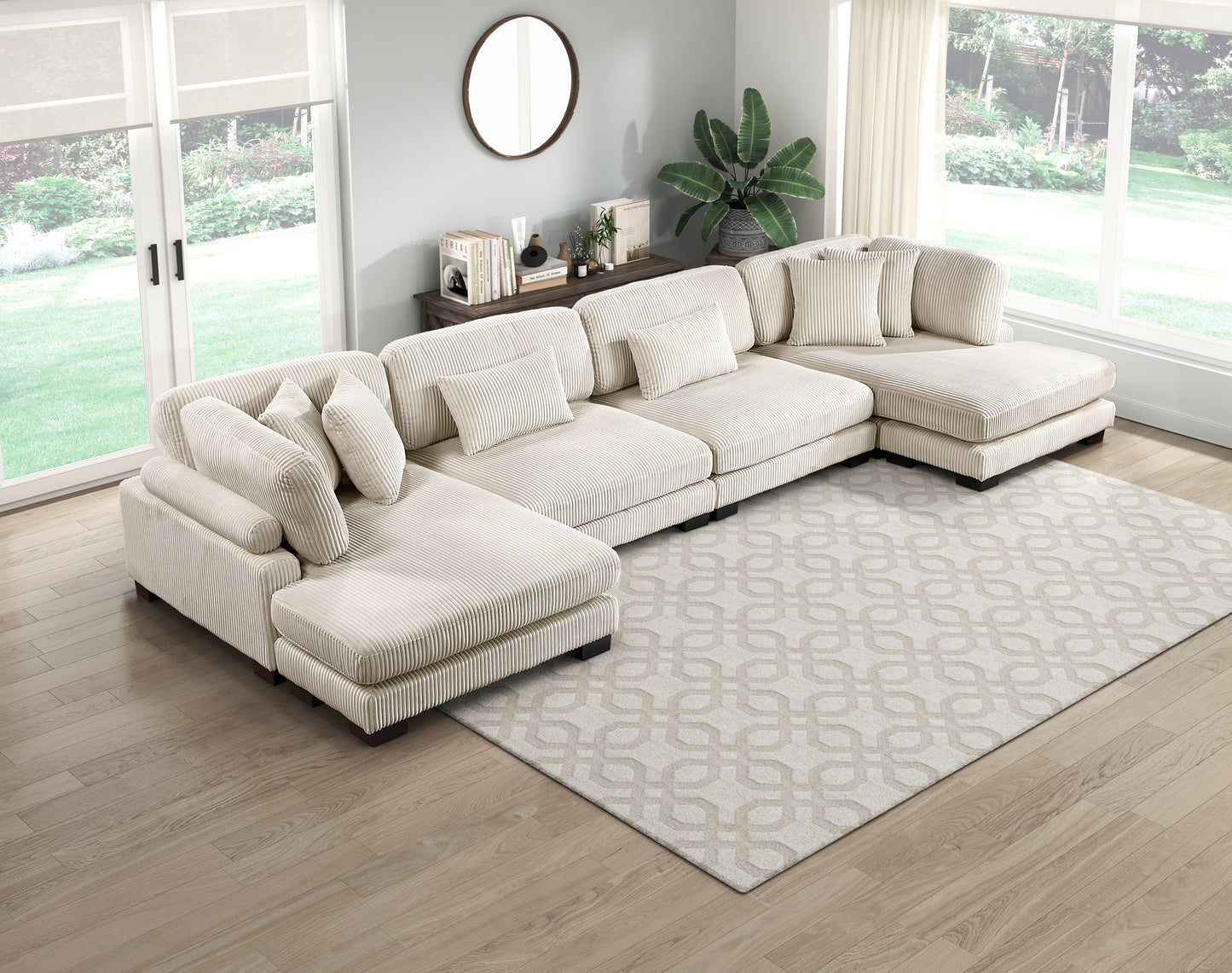 8555BE*2AC2VC - (4)4-Piece Modular Sectional with Reversible Chaise
