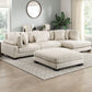 8555BE*CRACVCOT - (4)4-Piece Modular Sectional with Reversible Chaise and Ottoman
