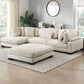 8555BE*CRACVCOT - (4)4-Piece Modular Sectional with Reversible Chaise and Ottoman
