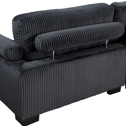 8555BK*CR2ACVCOT - (5)5-Piece Modular Sectional with Reversible Chaise and Ottoman