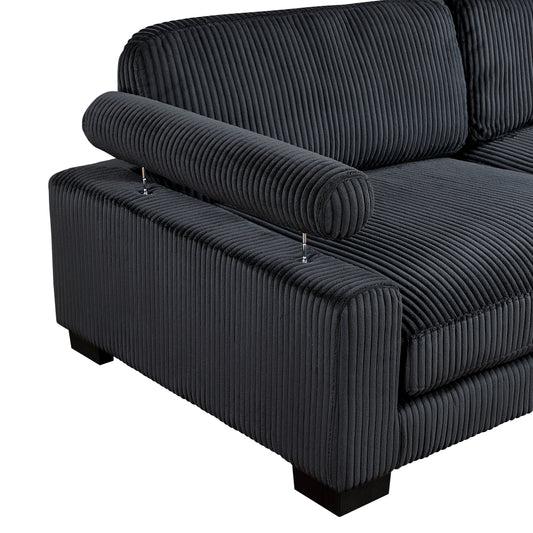 8555BK*6OT - (6)6-Piece Modular Sectional with Ottoman