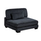 8555BK*CRACVCOT - (4)4-Piece Modular Sectional with Reversible Chaise and Ottoman