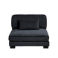 8555BK*CRACVCOT - (4)4-Piece Modular Sectional with Reversible Chaise and Ottoman