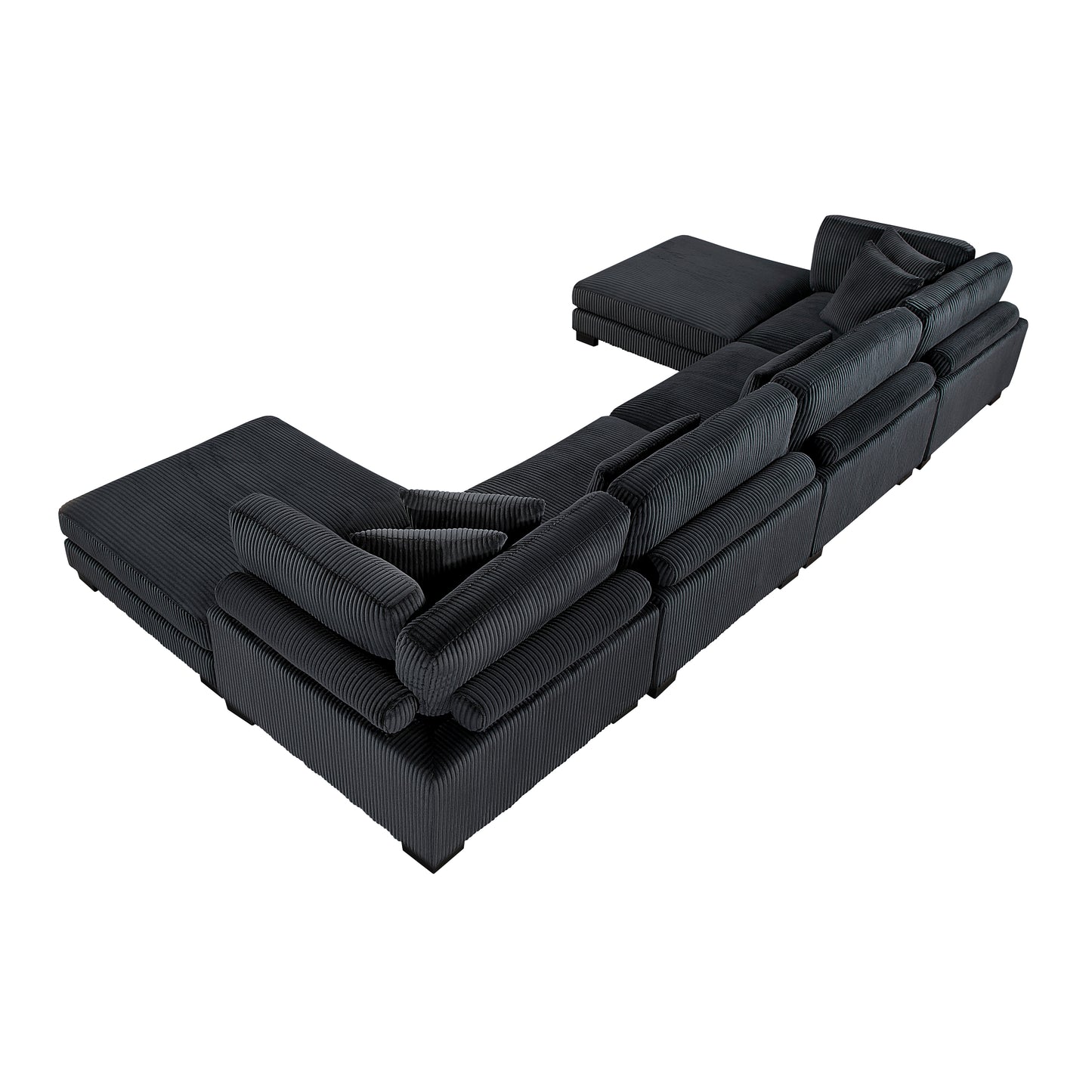 8555BK*2CR2AC2OT - (6)6-Piece Modular Sectional with Ottomans