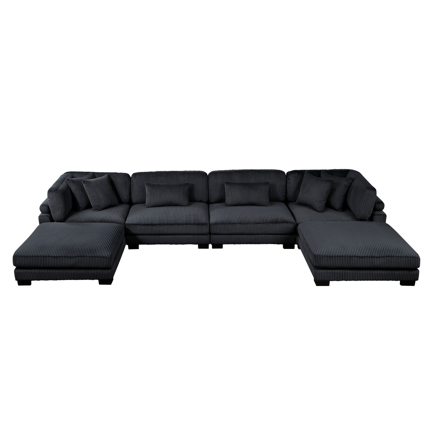 8555BK*2CR2AC2OT - (6)6-Piece Modular Sectional with Ottomans