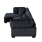 8555BK*CRACVC - (3)3-Piece Modular Sectional with Reversible Chaise
