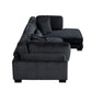 8555BK*CRACVC - (3)3-Piece Modular Sectional with Reversible Chaise
