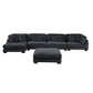 8555BK*CR2ACVCOT - (5)5-Piece Modular Sectional with Reversible Chaise and Ottoman