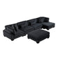 8555BK*CR2ACVCOT - (5)5-Piece Modular Sectional with Reversible Chaise and Ottoman