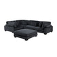 8555BK*3CRACOT - (5)5-Piece Modular Sectional with Ottoman