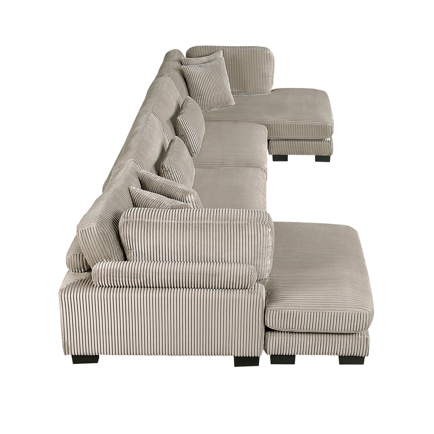 8555GB*2AC2VC - (4)4-Piece Modular Sectional with Reversible Chaise
