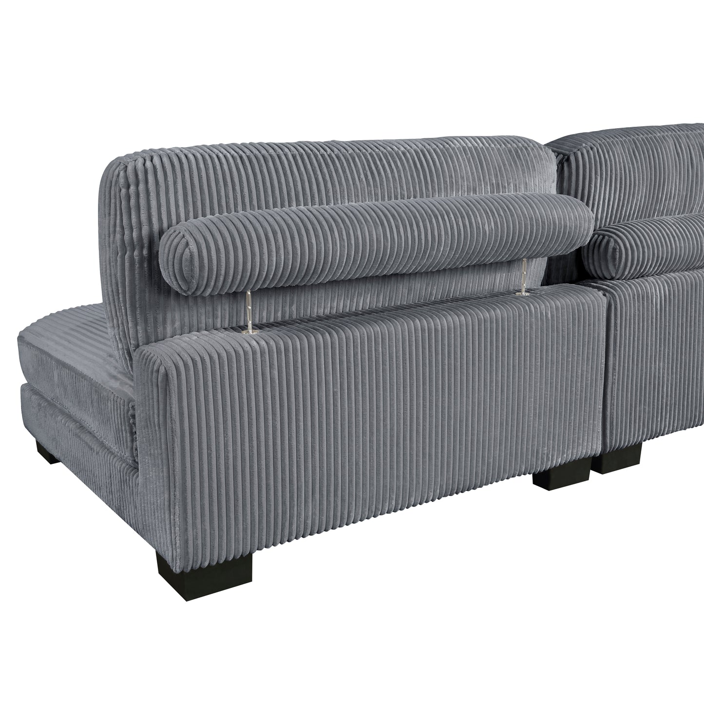 8555GY*6OT - (6)6-Piece Modular Sectional with Ottoman