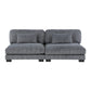 8555GY*CR2ACVCOT - (5)5-Piece Modular Sectional with Reversible Chaise and Ottoman