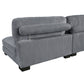 8555GY*CR2ACVCOT - (5)5-Piece Modular Sectional with Reversible Chaise and Ottoman
