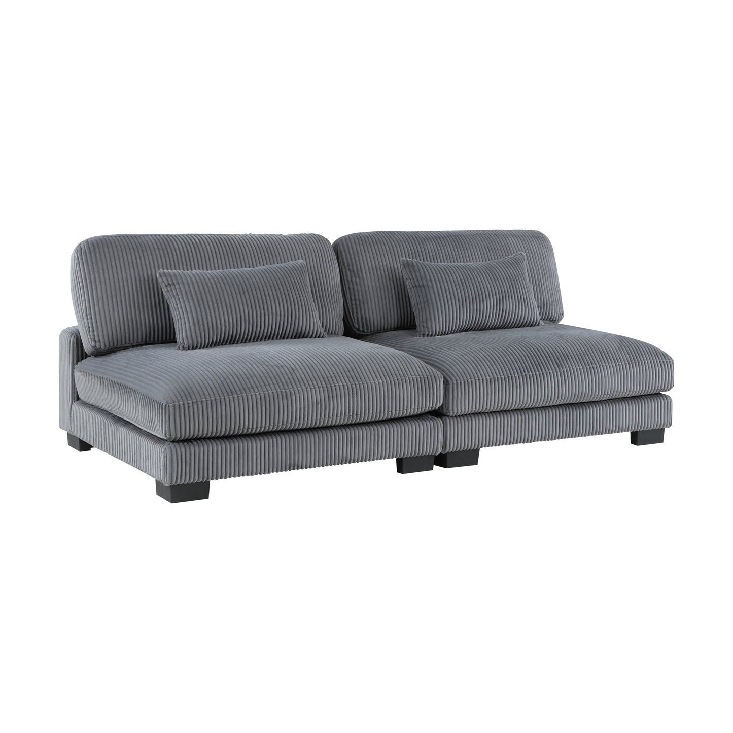 8555GY*6OT - (6)6-Piece Modular Sectional with Ottoman