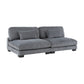8555GY*CR2ACVCOT - (5)5-Piece Modular Sectional with Reversible Chaise and Ottoman