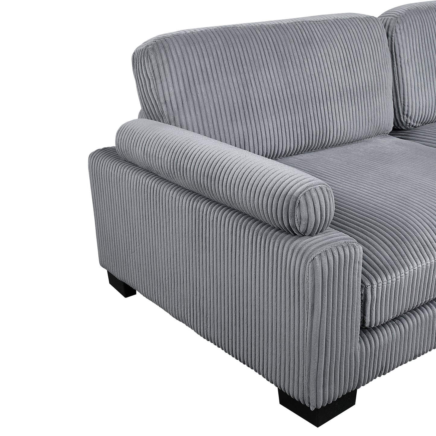 8555GY*CRACVCOT - (4)4-Piece Modular Sectional with Reversible Chaise and Ottoman