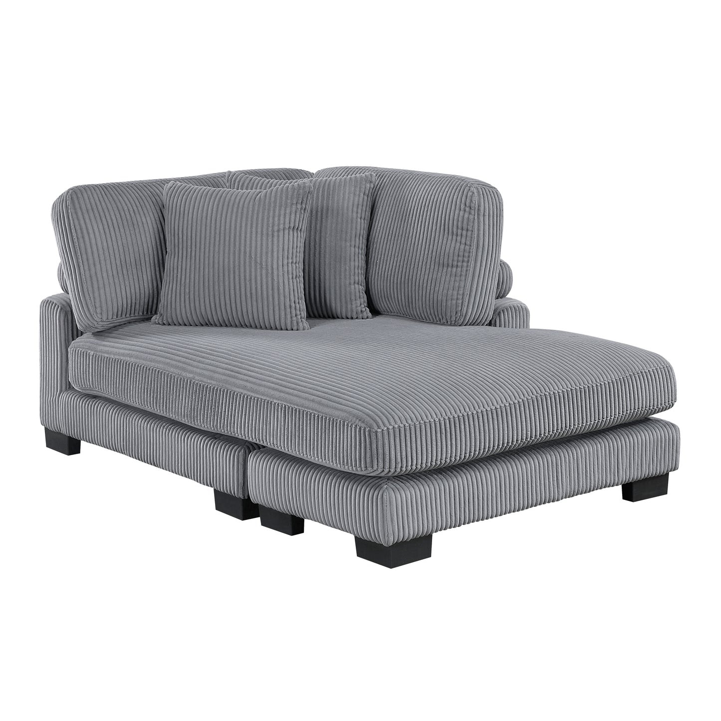 8555GY*CRACVCOT - (4)4-Piece Modular Sectional with Reversible Chaise and Ottoman