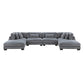 8555GY*2CR2AC2OT - (6)6-Piece Modular Sectional with Ottomans