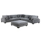 8555GY*3CR2ACOT - (6)6-Piece Modular Sectional with Ottoman