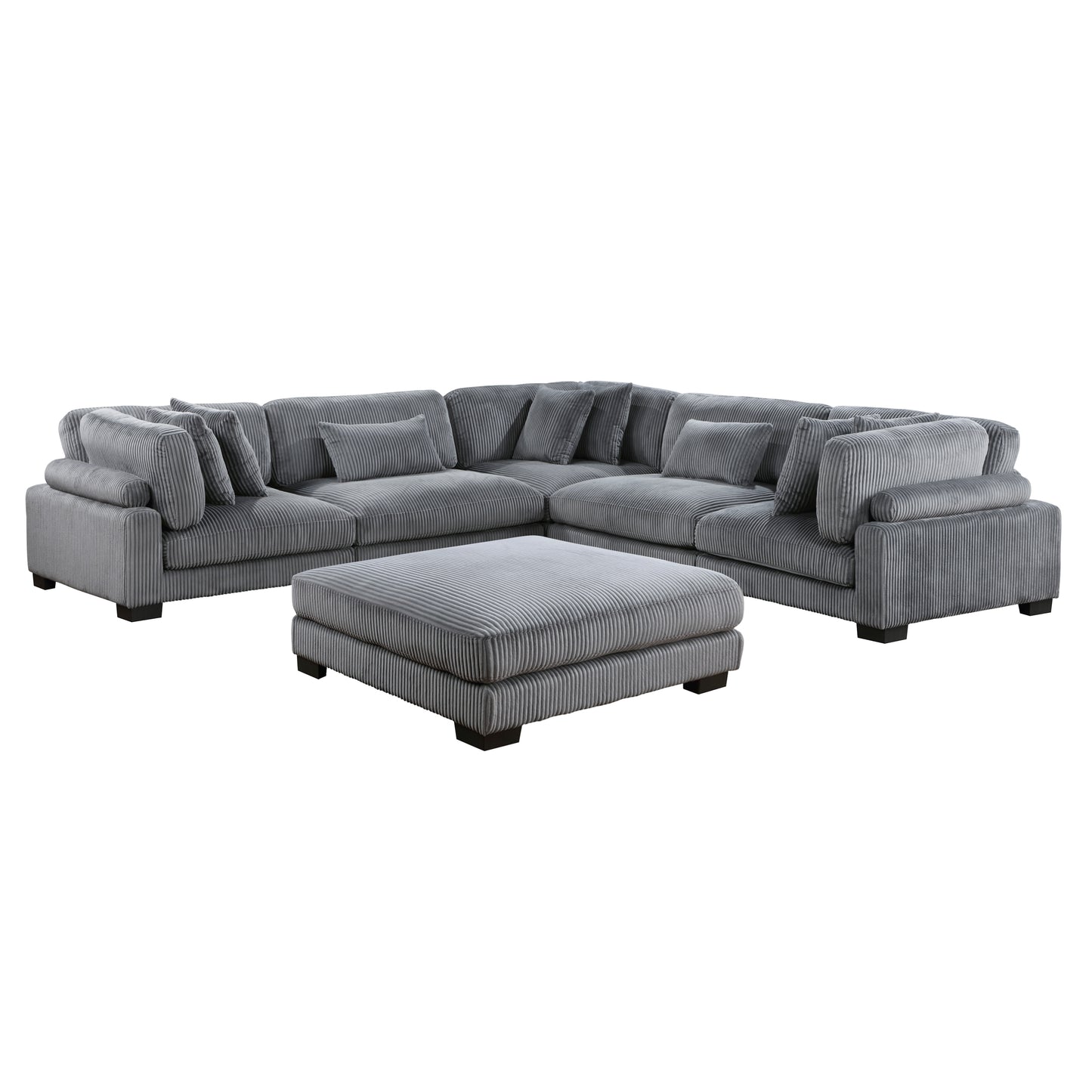 8555GY*3CR2ACOT - (6)6-Piece Modular Sectional with Ottoman