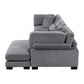 8555GY*CRACVC - (3)3-Piece Modular Sectional with Reversible Chaise