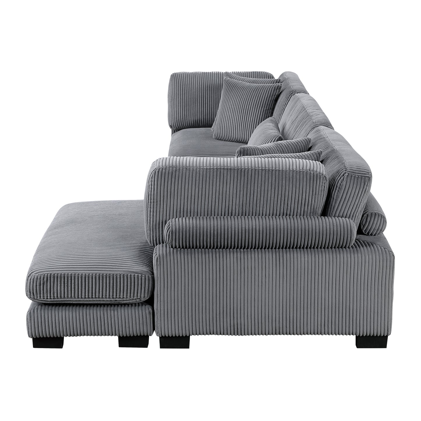 8555GY*CRACVC - (3)3-Piece Modular Sectional with Reversible Chaise