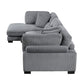 8555GY*CRACVC - (3)3-Piece Modular Sectional with Reversible Chaise
