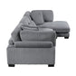 8555GY*CRACVC - (3)3-Piece Modular Sectional with Reversible Chaise